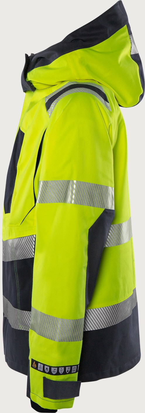 Palosuojattu huomiokuoritakki, luokka 3 – Flamestat Airtech® 4525 ATHR - Neonkeltainen/Tummansininen