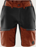 Carbon semistretch shortsit naisten - Ruosteenpunainen/Musta