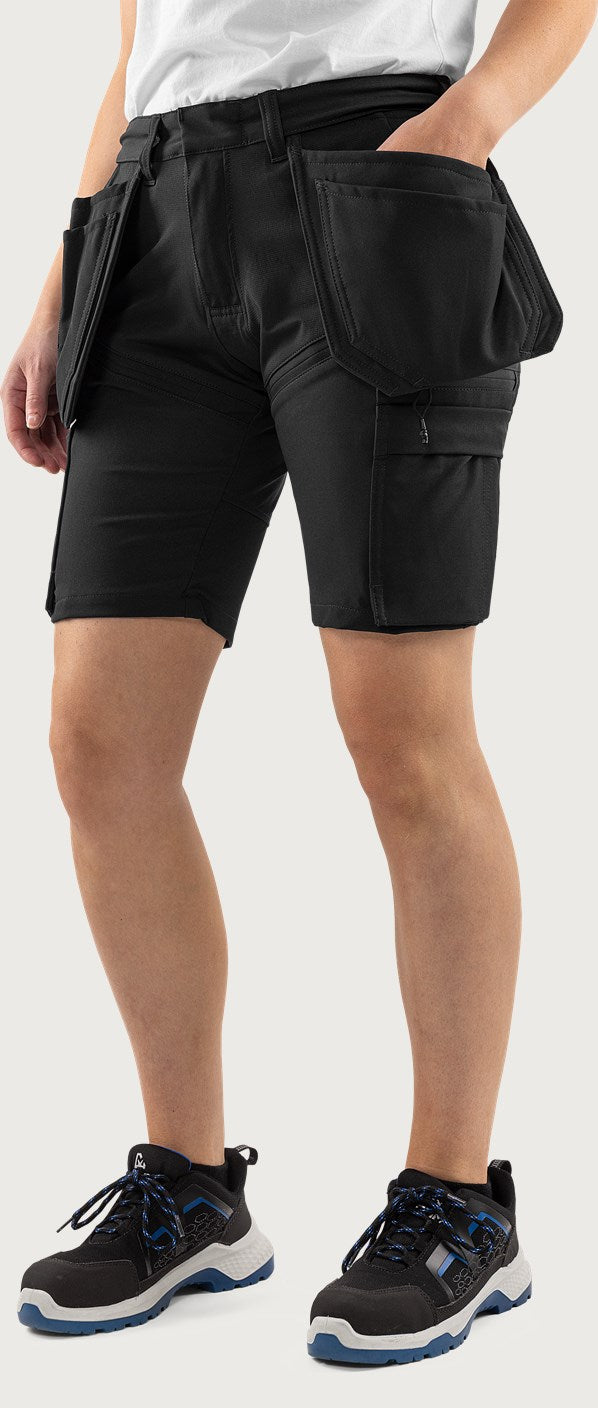 Naisten rakentajan stretch shortsit – 2601 GLWS - Musta