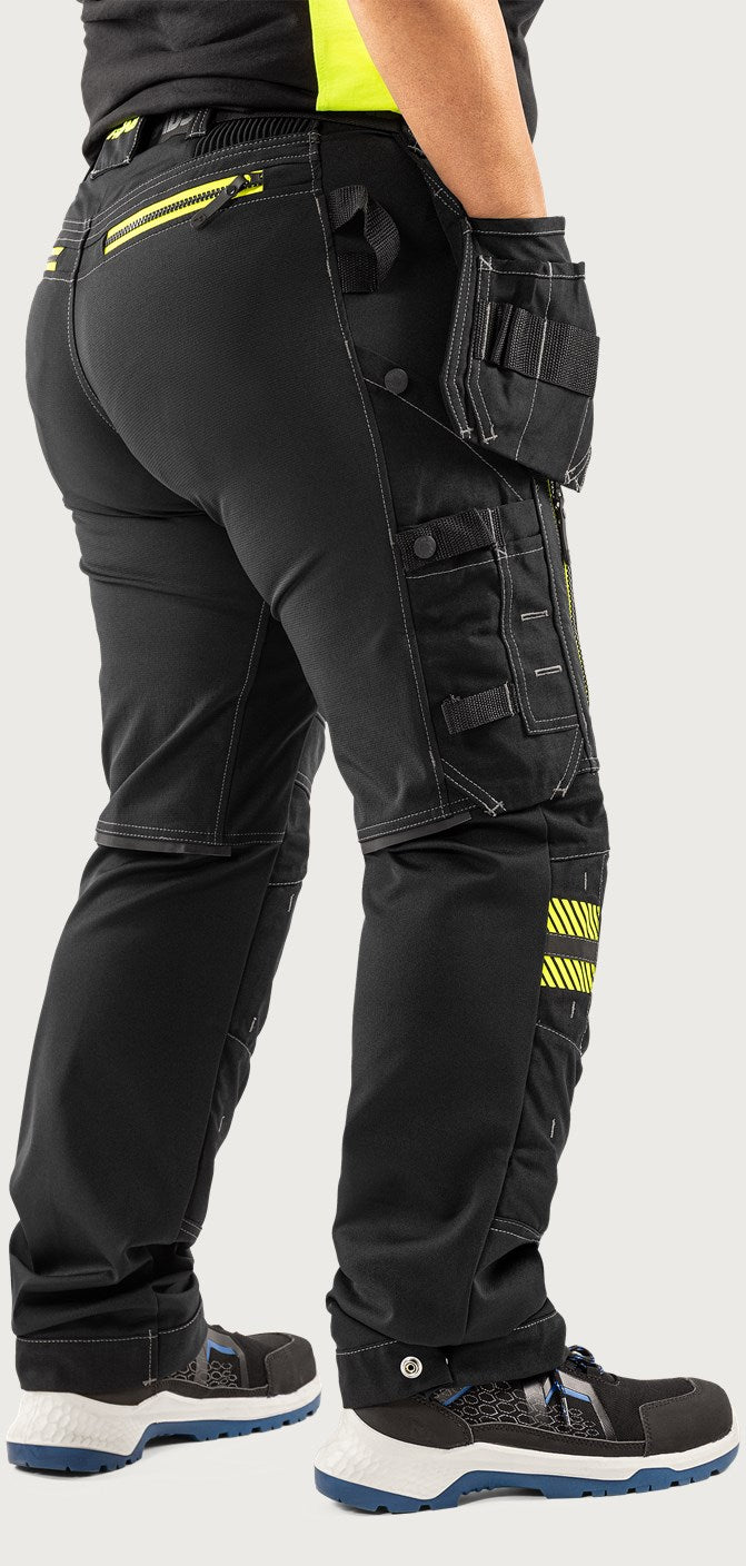 Naisten rakentajan stretch housut – 2569 STP - Musta