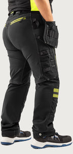 Naisten rakentajan stretch housut – 2569 STP - Musta