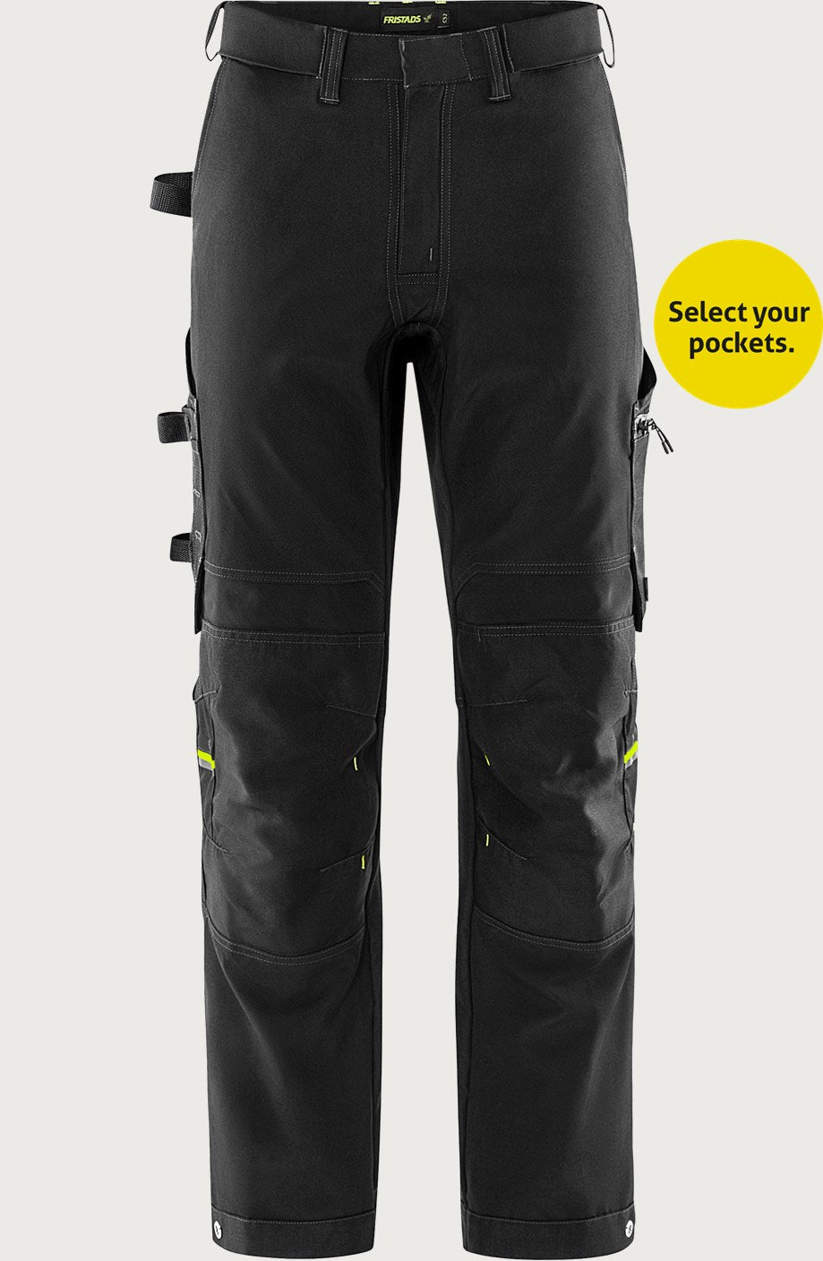 Rakentajan stretch housut – 2801 GHST - Musta