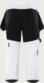 Rakentajan stretch piraattihousut – 2761 LWS - Valkoinen/Musta