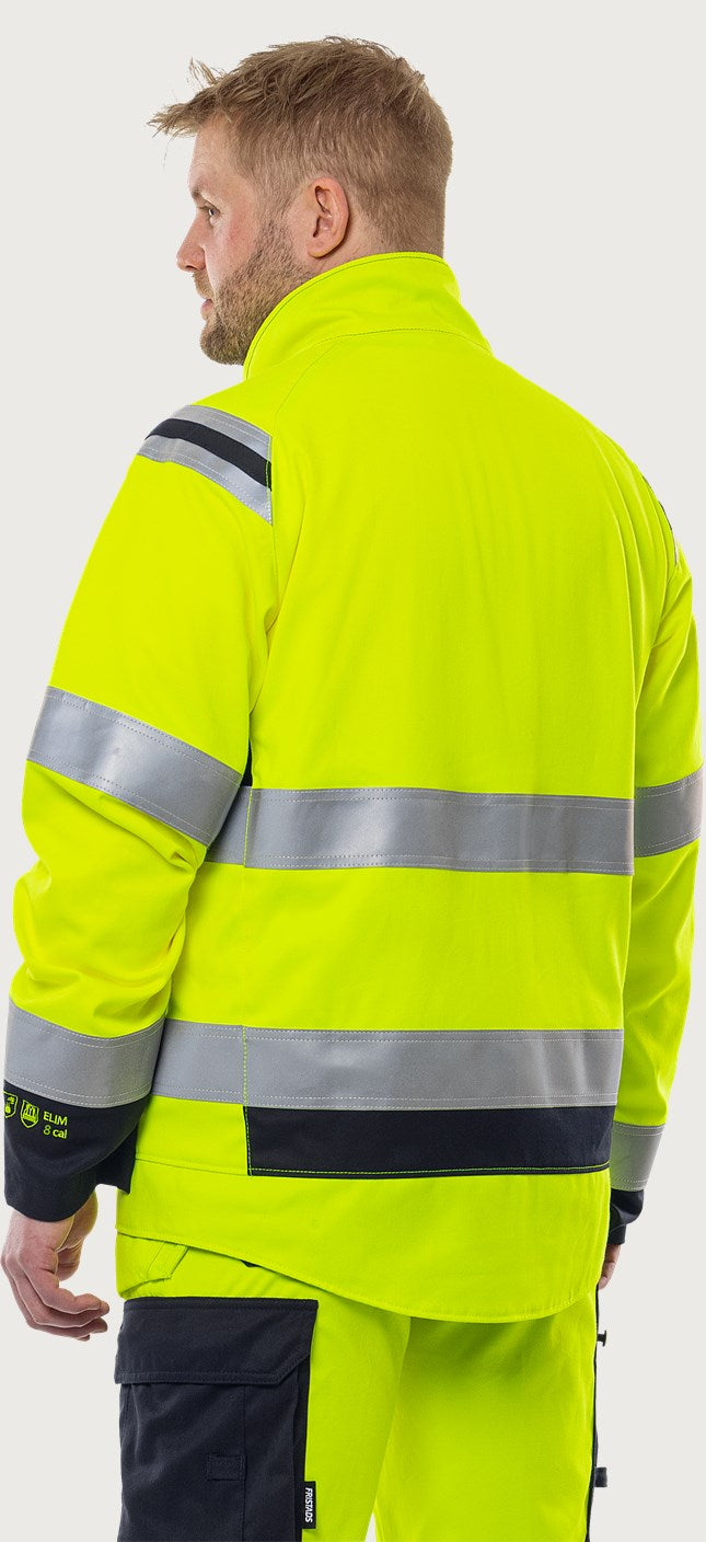 Palosuojattu stretch huomiotakki, luokka 3 – Flamestat 4160 ATHF - Neonkeltainen/Tummansininen