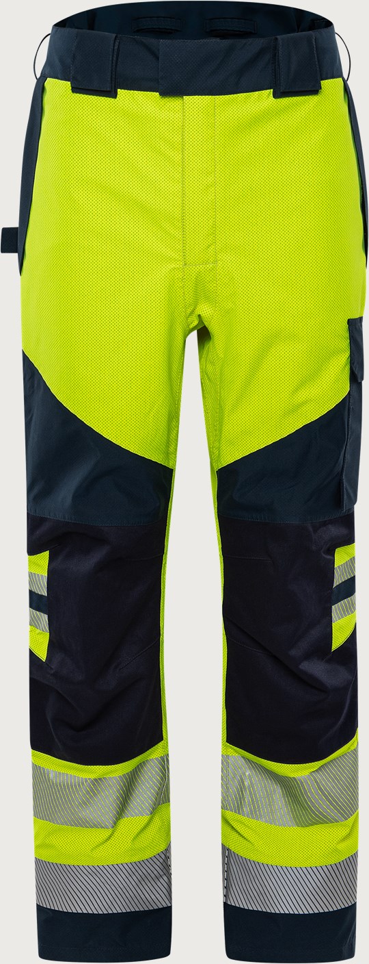 Palosuojatut huomiokuorihousut, luokka 2 – Flamestat GORE-TEX PYRAD® 2095 GXE - Neonkeltainen/Tummansininen