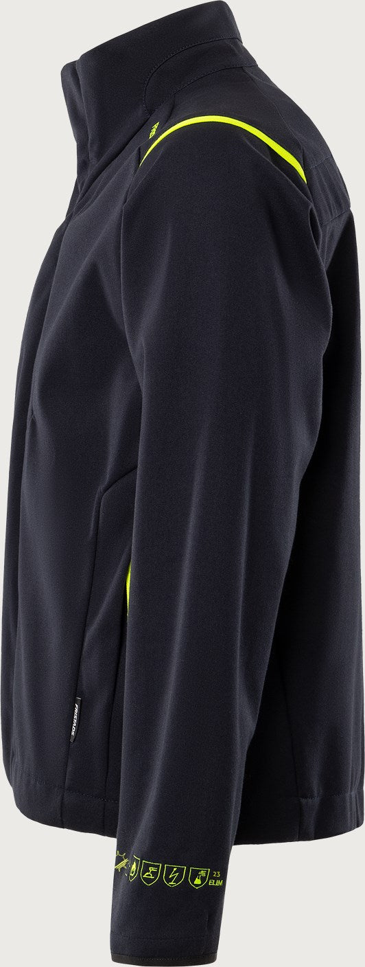 Palosuojattu stretch takki – Flamestat 4180 FSS - Navysininen/Neonkeltainen