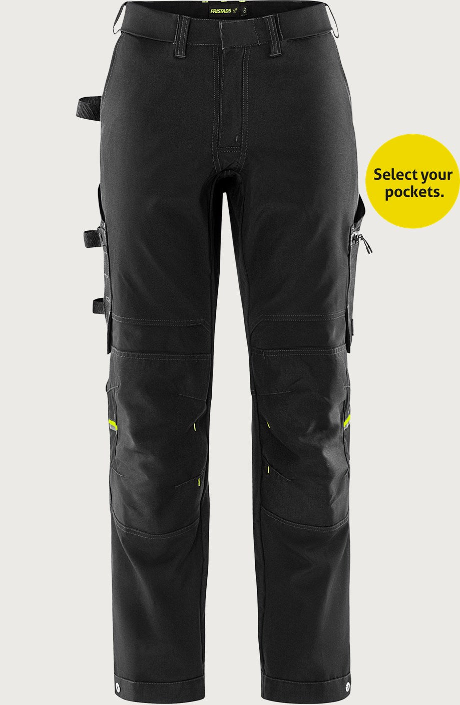 Naisten rakentajan stretch housut – 2802 GHST - Musta