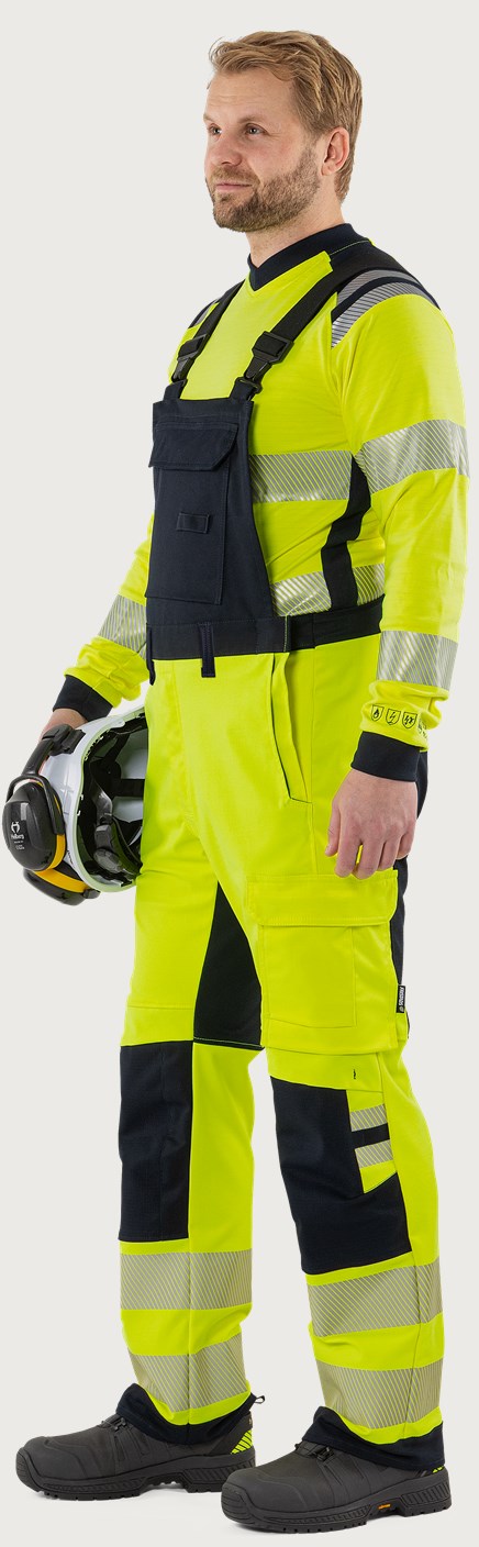 Palosuojattu stretch huomioavohaalari, luokka 2 – Flamestat Green 1951 GFS - Neonkeltainen/Tummansininen