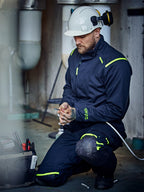 Palosuojattu stretch takki – Flamestat 4180 FSS - Navysininen/Neonkeltainen