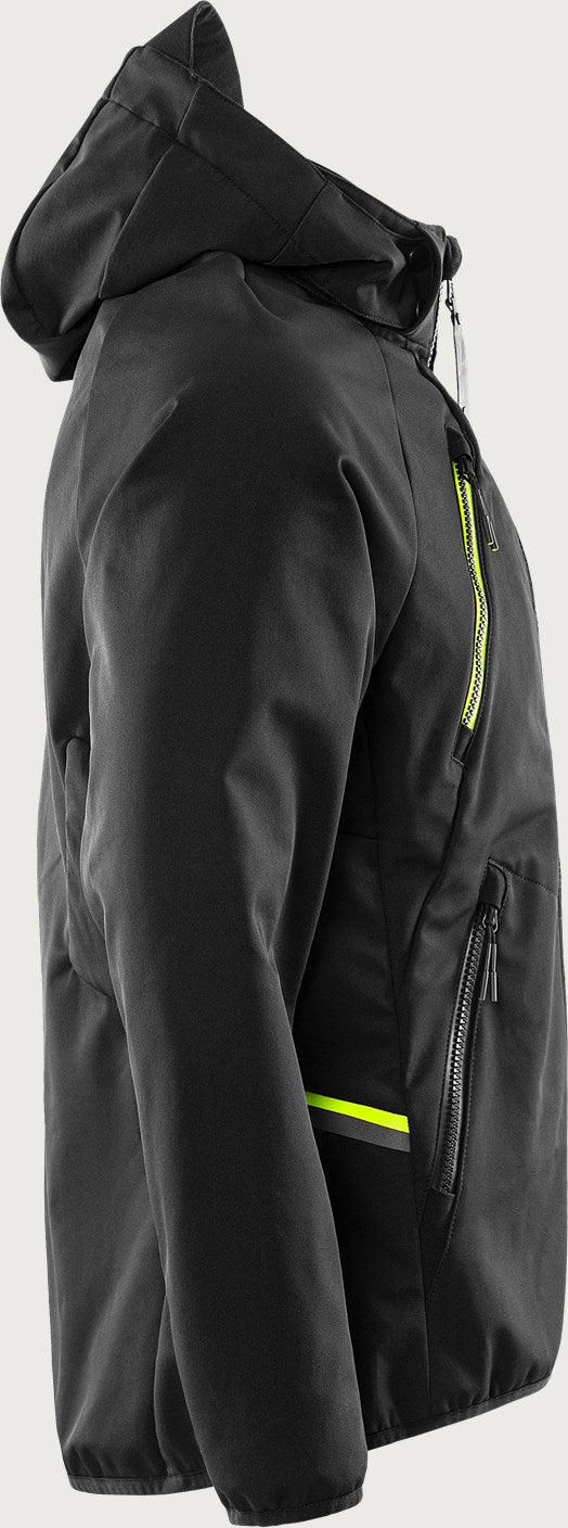 Tekninen hupullinen softshell takki – 4871 GBF - Musta