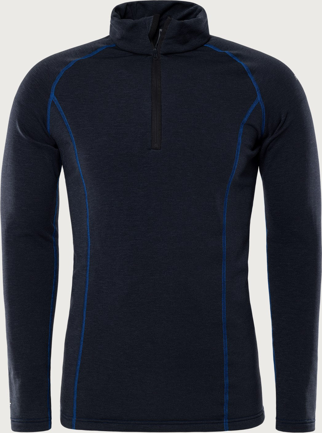 Polartec® pitkähihainen kerrastopaita, lyhyt vetoketju – 7078 PT - Musta