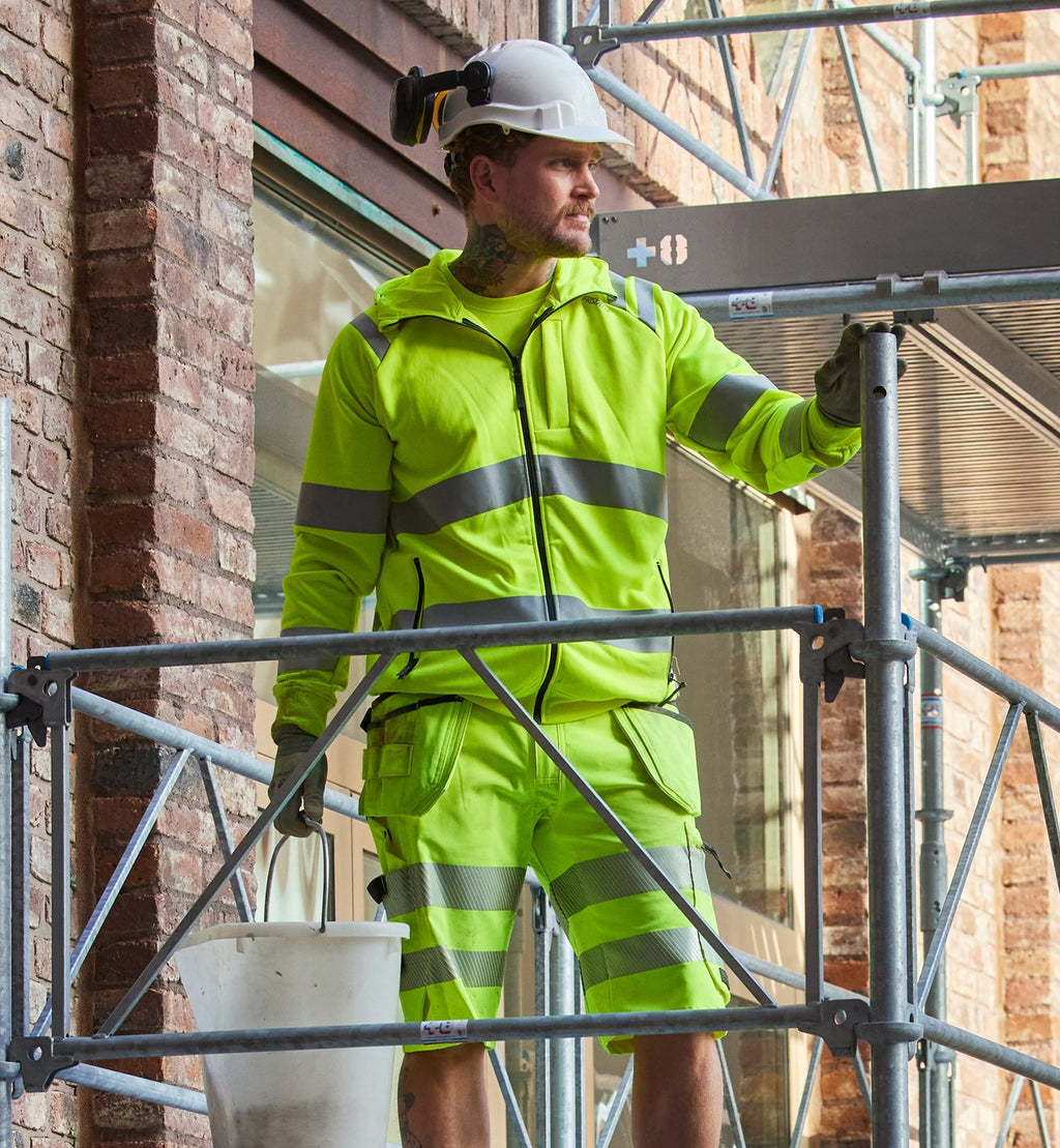Hupullinen huomiocollegetakki, luokka 3 – 7865 GPSW - Neonkeltainen