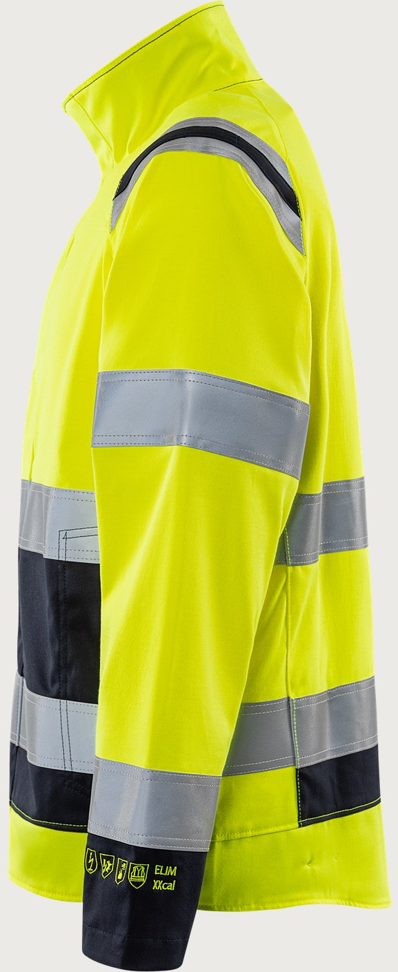 Palosuojattu stretch huomiotakki, luokka 3 – Flamestat 4160 ATHF - Neonkeltainen/Tummansininen