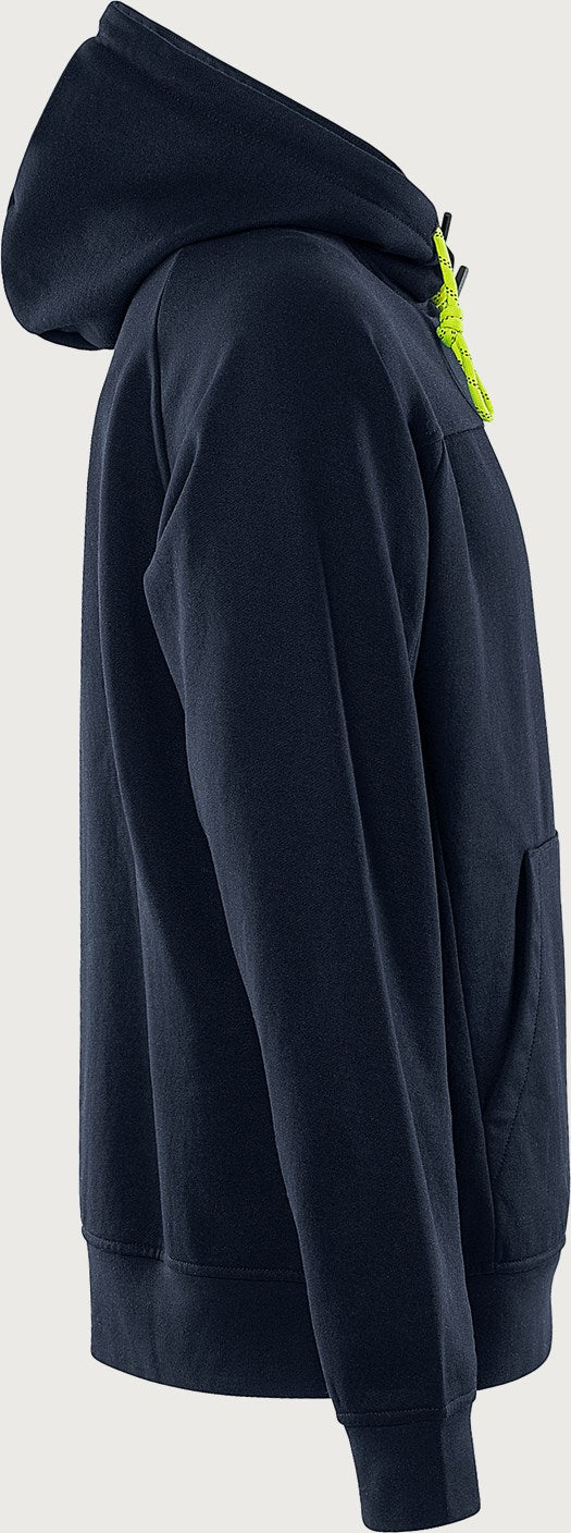 Hupullinen collegepaita – 7551 GSM - Navysininen/Neonkeltainen