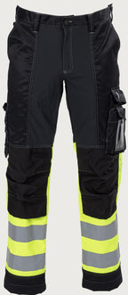Housut HiVis 3.0 Stretch - Musta/ keltainen