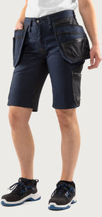 Naisten rakentajan stretch shortsit – 2904 GWM - Navysininen