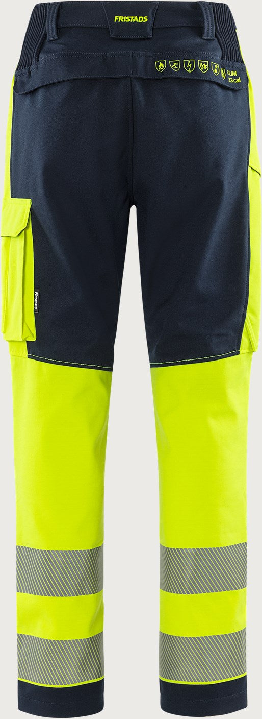 Palosuojatut stretch huomiohousut, luokka 2 – Flamestat 2280 FSS - Neonkeltainen/Tummansininen