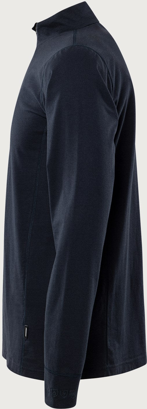 Palosuojattu half zip kerrastopaita – Flamestat 7029 MOFN - Navysininen