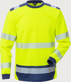 Huomio-t-paita, luokka 3 – 7724 THV - Neonkeltainen/Tummansininen