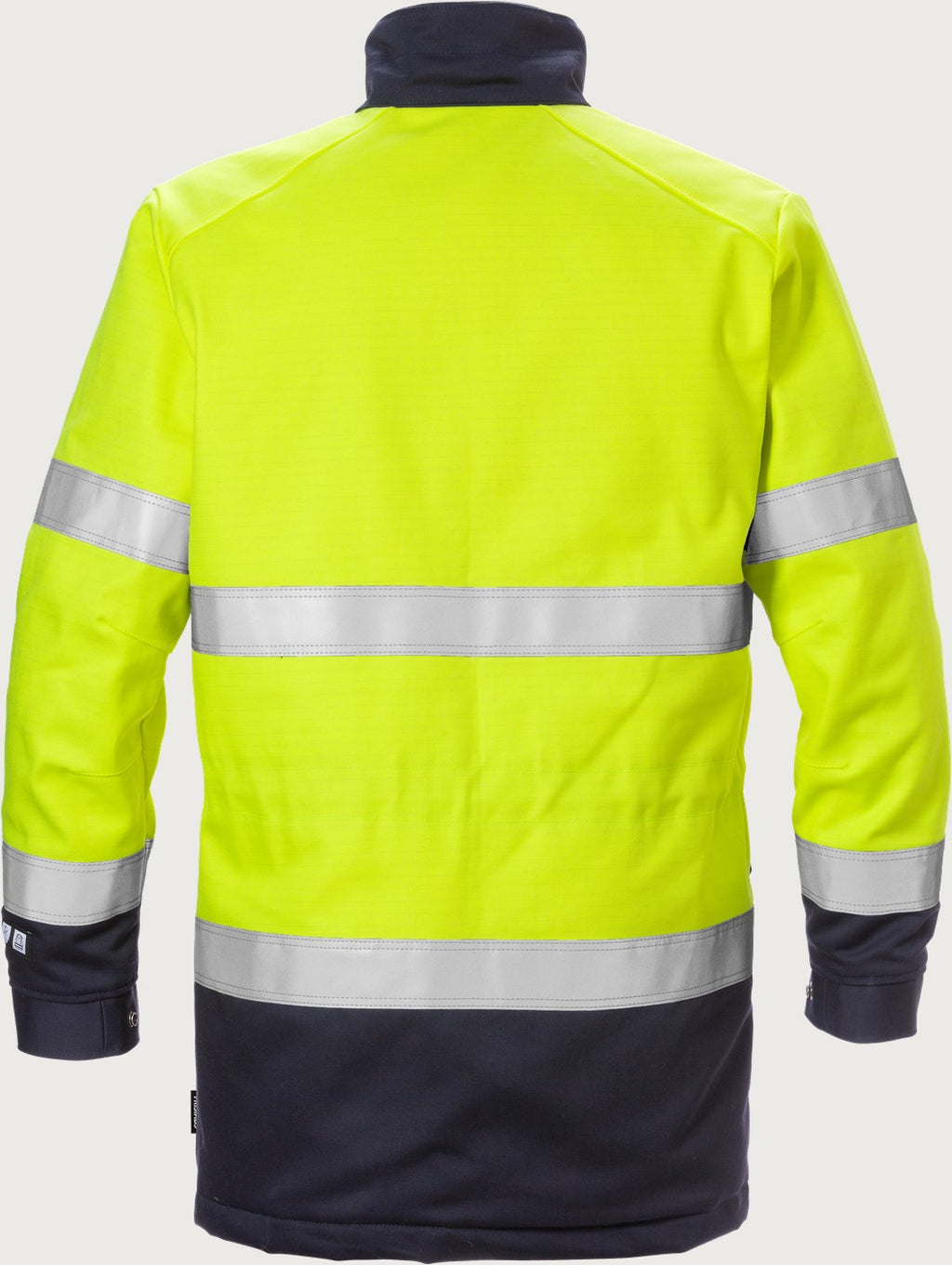 Palosuojattu huomioparkatakki, luokka 3 – 4589 FLAM - Neonkeltainen/Tummansininen