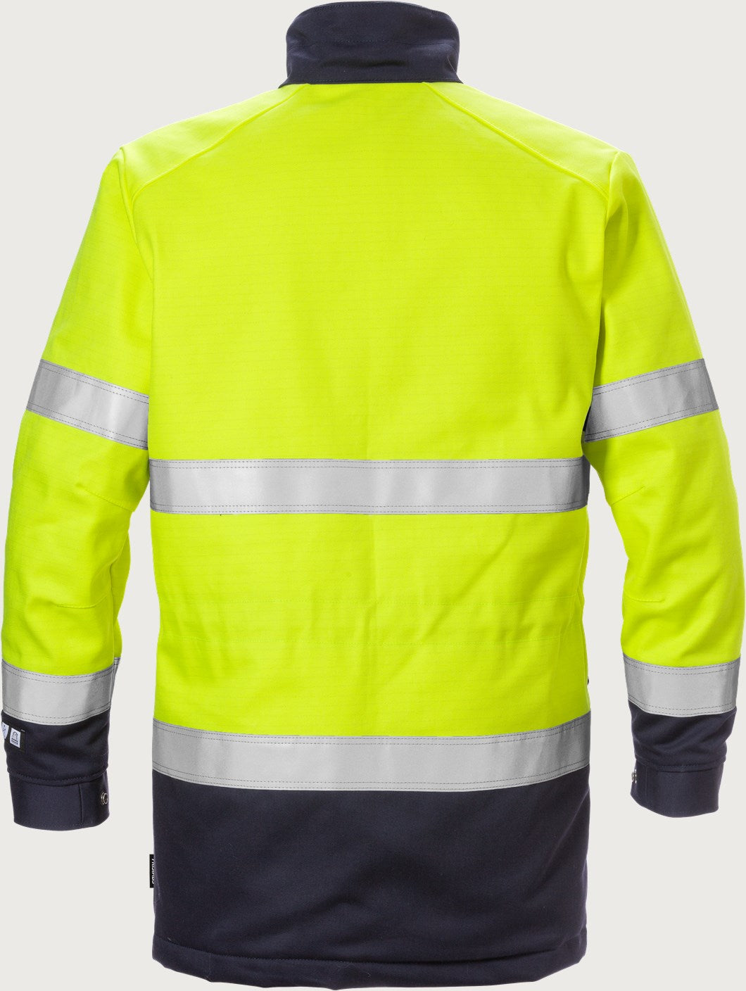 Palosuojattu huomioparkatakki, luokka 3 – 4589 FLAM - Neonkeltainen/Tummansininen