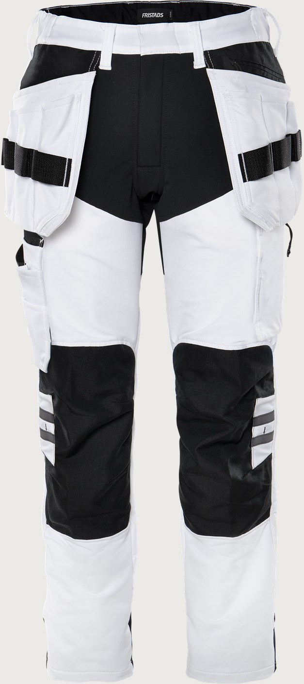 Rakentajan stretch housut – 2760 LWS - Valkoinen/Musta