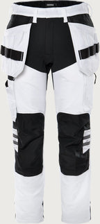 Rakentajan stretch housut – 2760 LWS - Valkoinen/Musta