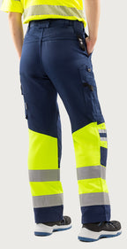 Naisten huomiohousut, luokka 1 – Green 2652 GPLU - Neonkeltainen/Tummansininen