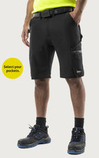 Flex rakentajan stretch shortsit – 2803 GHST - Musta