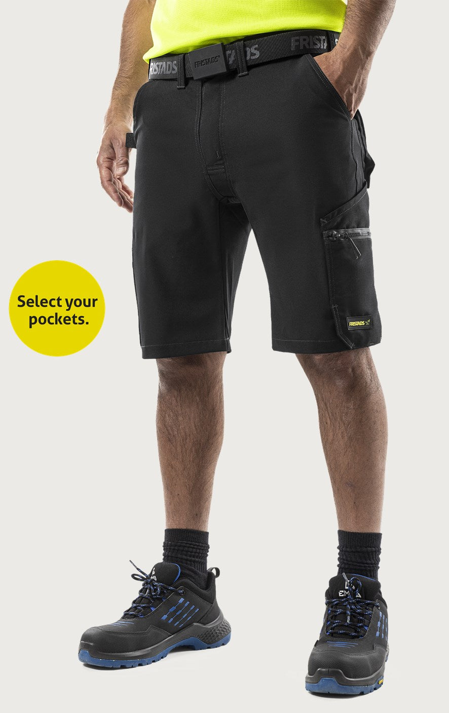 Flex rakentajan stretch shortsit – 2803 GHST - Musta