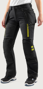 Naisten rakentajan stretch housut – 2569 STP - Musta