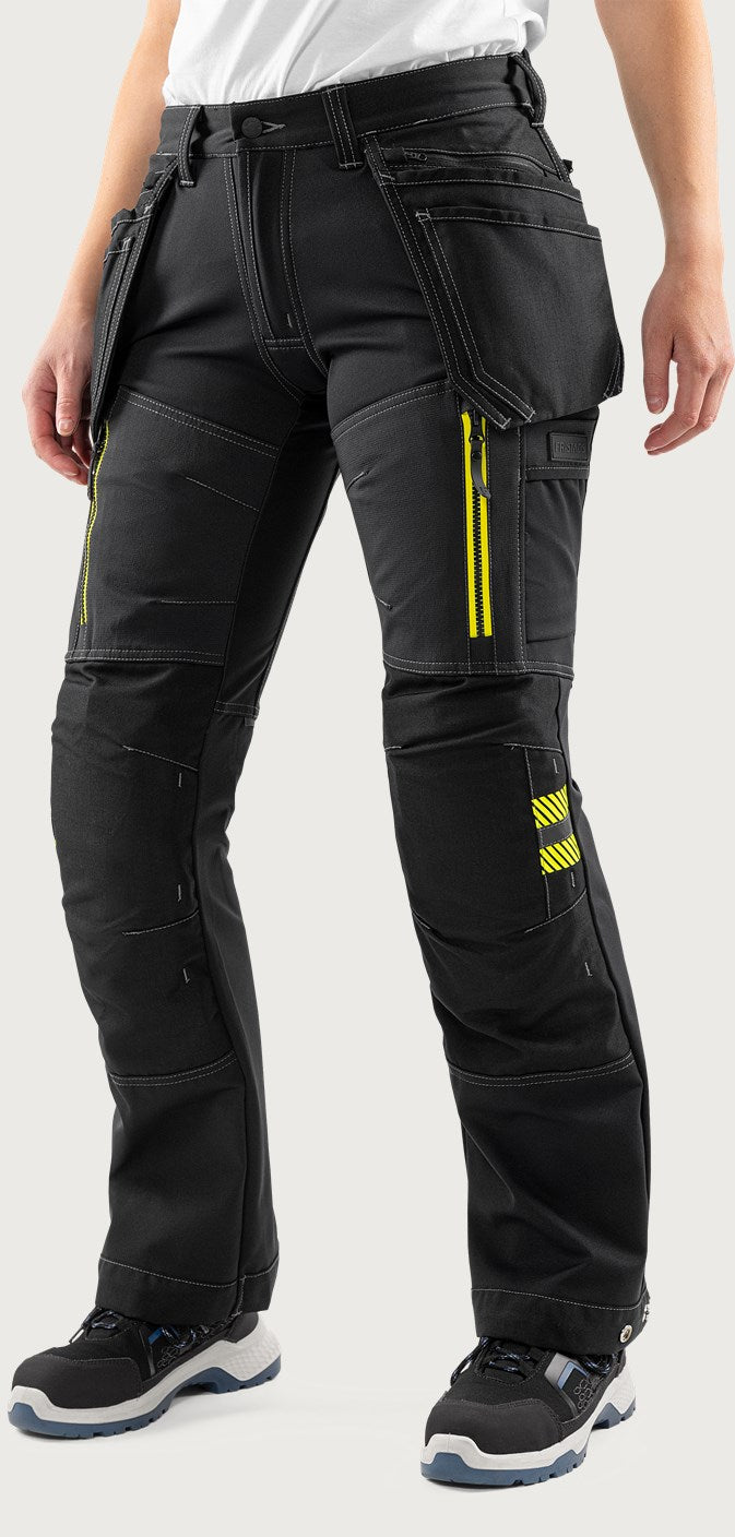 Naisten rakentajan stretch housut – 2569 STP - Musta