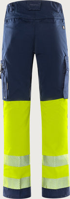 Stretch huomiohousut, luokka 1 – 2705 PLU - Neonkeltainen/Tummansininen