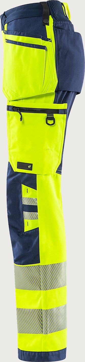 Naisten rakentajan stretch huomiohousut, luokka 2 – Green 2664 GSTP - Neonkeltainen/Tummansininen