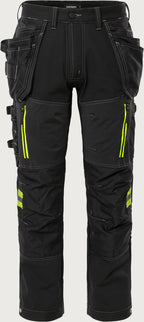 Rakentajan stretch housut – 2566 STP - Musta