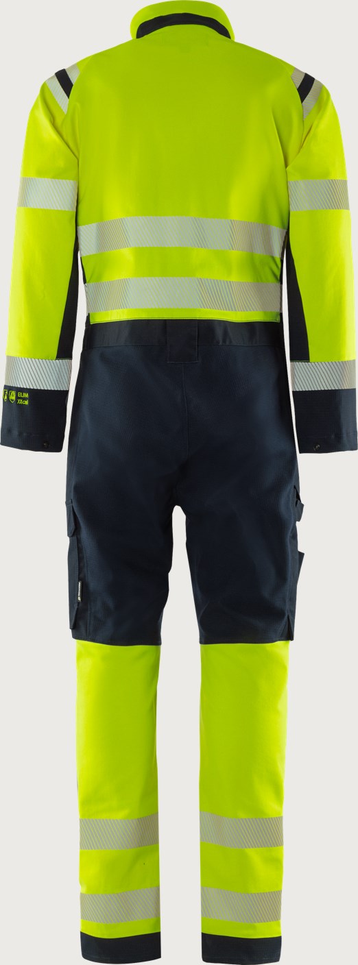 Palosuojattu stretch huomioumpihaalari, luokka 3 – Flamestat Green 8950 GFS - Neonkeltainen/Tummansininen