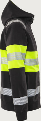 Hupullinen huomiocollegetakki, luokka 1 – 7532 GKC - Neonkeltainen/Musta