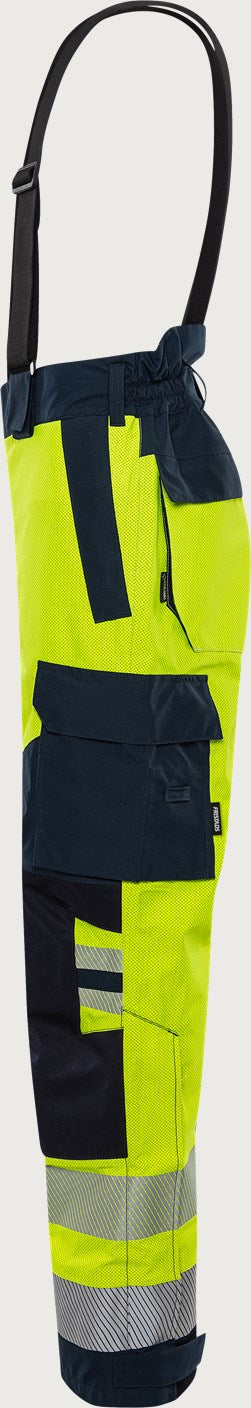 Palosuojatut huomiokuorihousut, luokka 2 – Flamestat GORE-TEX PYRAD® 2095 GXE - Neonkeltainen/Tummansininen