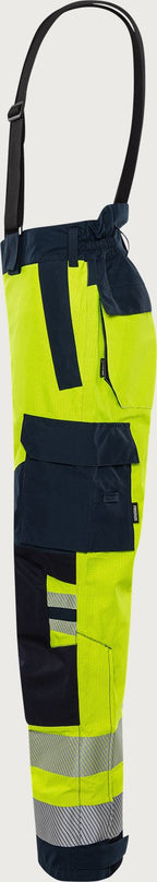 Palosuojatut huomiokuorihousut, luokka 2 – Flamestat GORE-TEX PYRAD® 2095 GXE - Neonkeltainen/Tummansininen