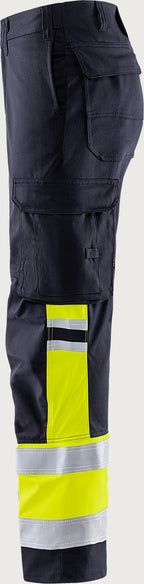 Palosuojatut stretch huomiohousut, luokka 1 – Flamestat 2162 ATHF - Neonkeltainen/Tummansininen