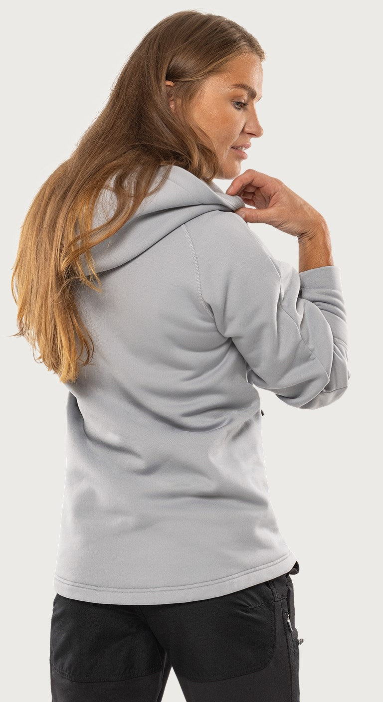Cobalt Polartec® power stretch® huppari naisten - Vaaleanharmaa