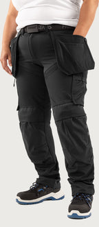 Naisten rakentajan stretch housut – 2599 LWS - Musta