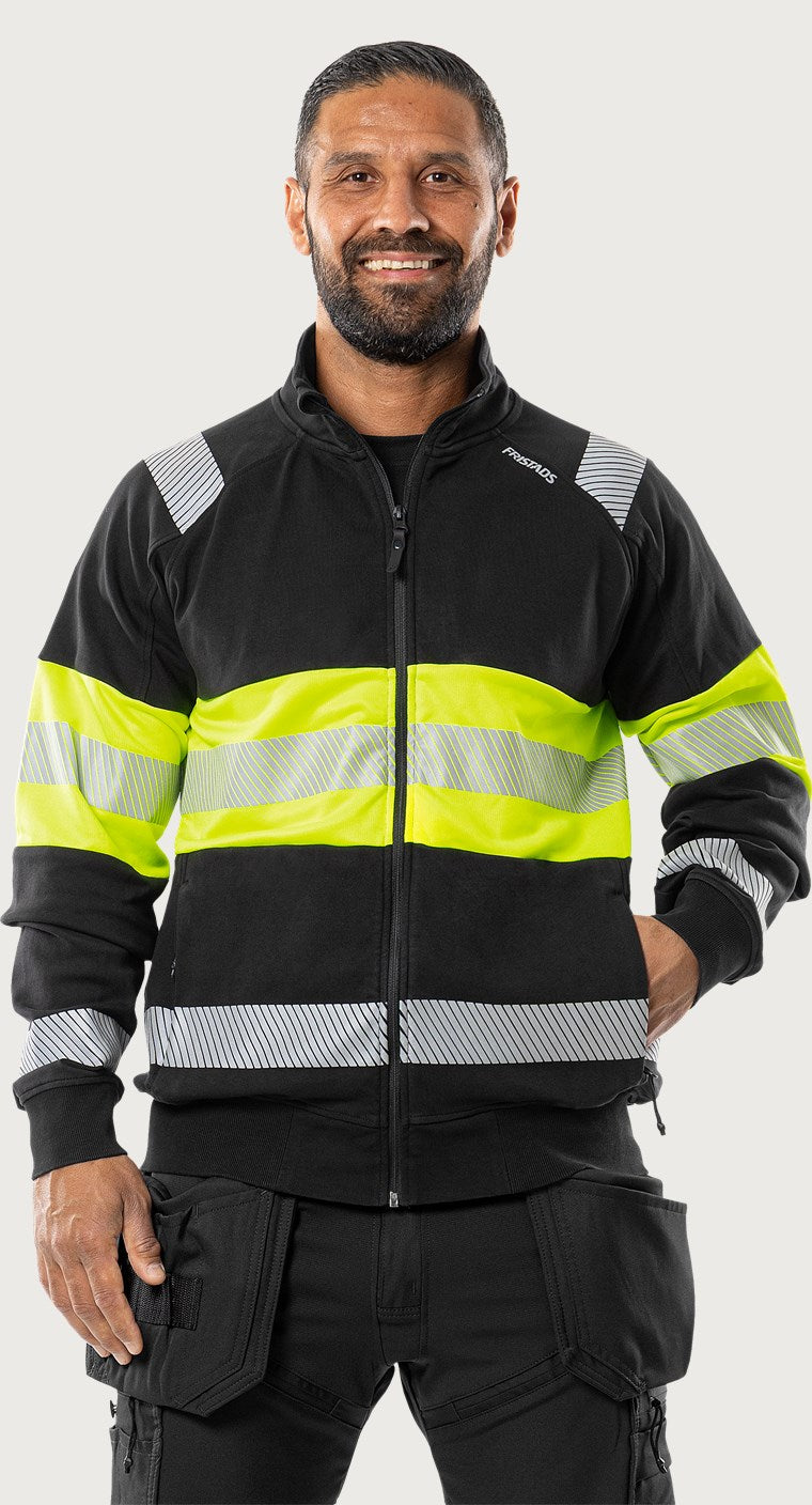 Huomiocollegetakki, luokka 1 – 7531 GKC - Neonkeltainen/Musta