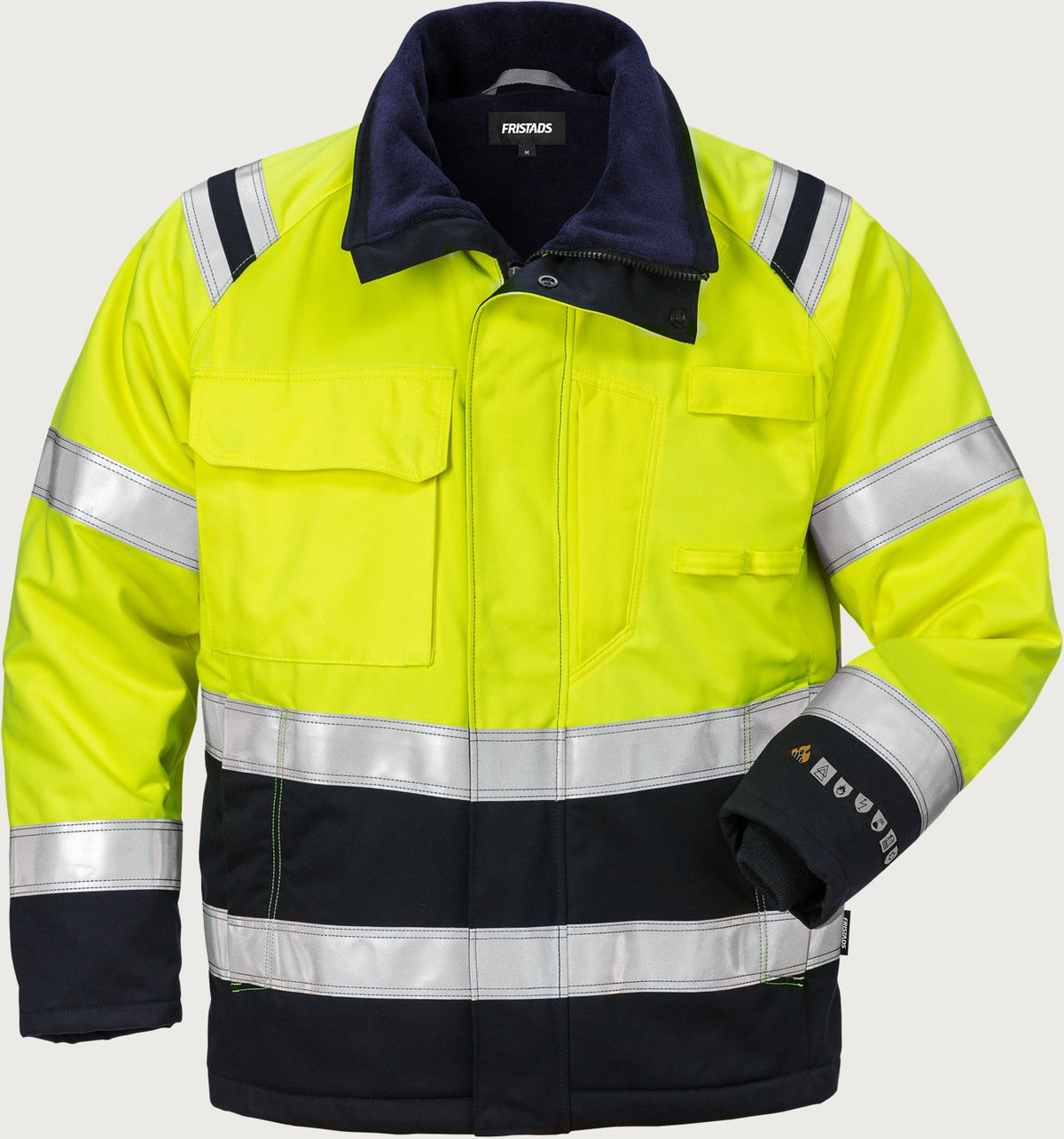 Palosuojattu huomiotalvitakki, luokka 3 – Flamestat 4185 ATHS - Neonkeltainen/Tummansininen