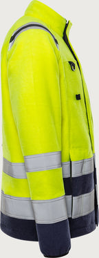 Palosuojattu huomiofleecetakki, luokka 3 – Flamestat 4063 ATF - Neonkeltainen/Tummansininen