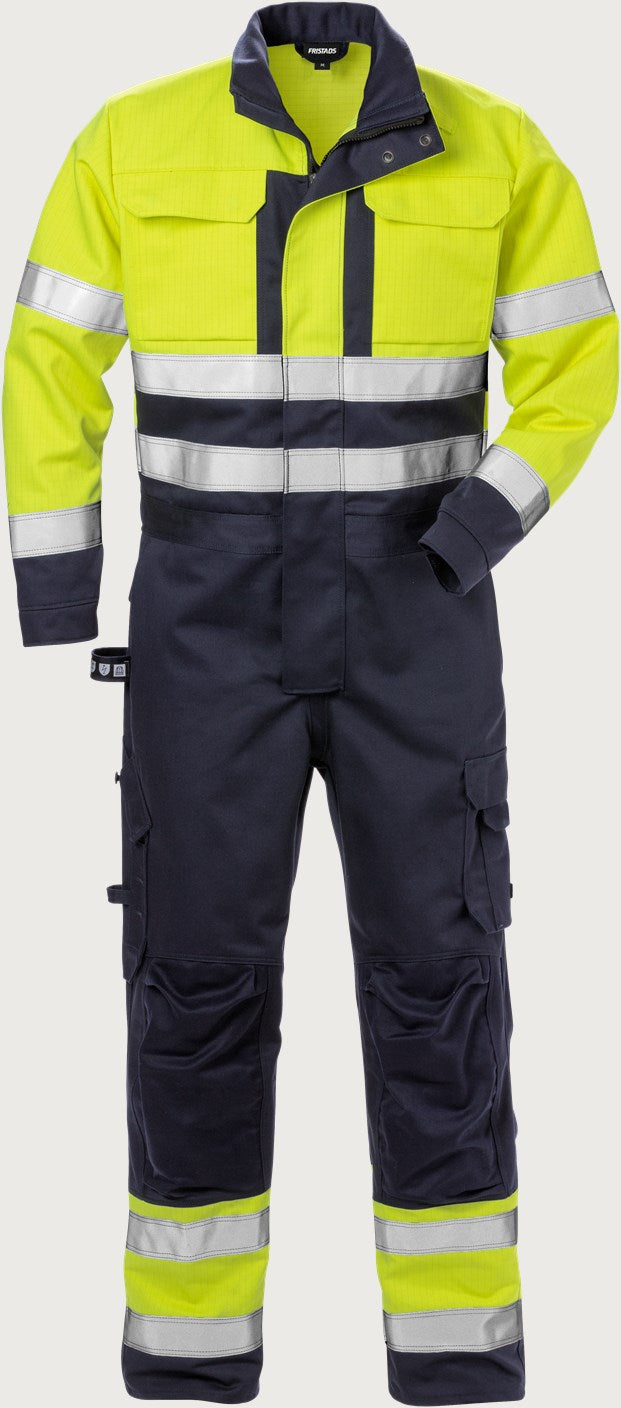Palosuojattu huomioumpihaalari, luokka 3 – 8084 FLAM - Neonkeltainen/Tummansininen