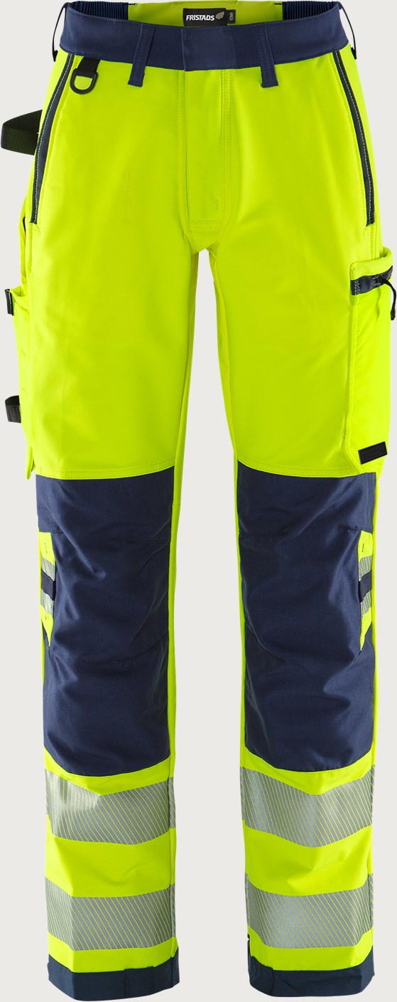 Naisten stretch huomiohousut, luokka 2 – Green 2665 GSTP - Neonkeltainen/Tummansininen