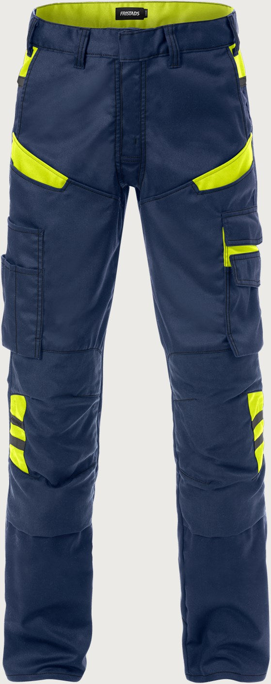 Housut – 2555 STFP - Tummansininen/Neonkeltainen