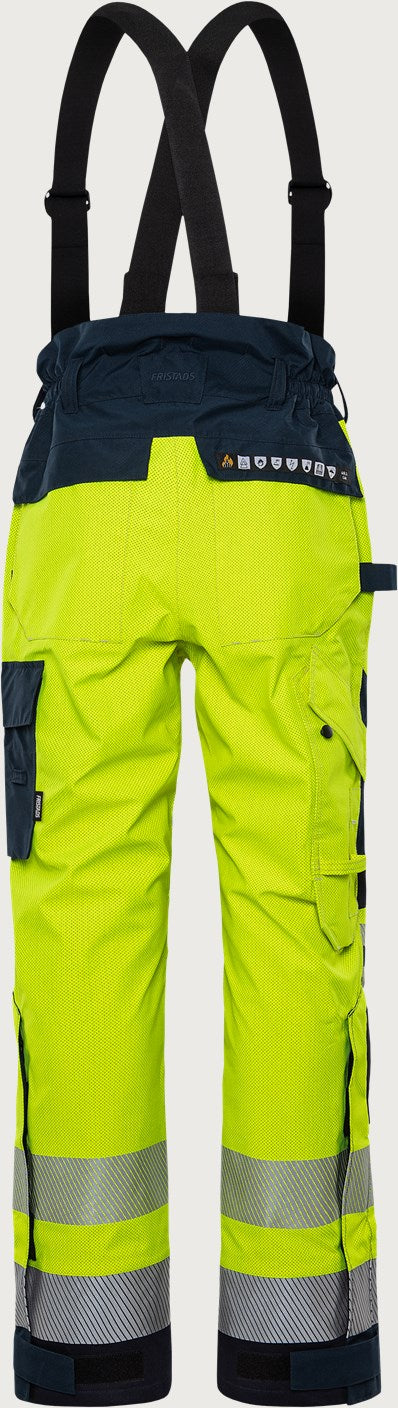 Palosuojatut huomiokuorihousut, luokka 2 – Flamestat GORE-TEX PYRAD® 2095 GXE - Neonkeltainen/Tummansininen