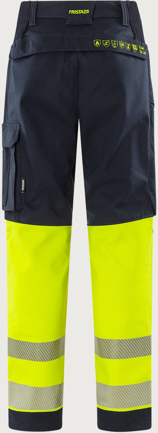Palosuojatut stretch huomiohousut, luokka 1 – Flamestat 2281 FSS - Neonkeltainen/Tummansininen